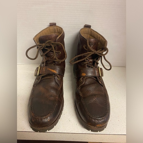 Ralph Lauren Redmond Dark Brown Leather Boots 9.5 main image 13